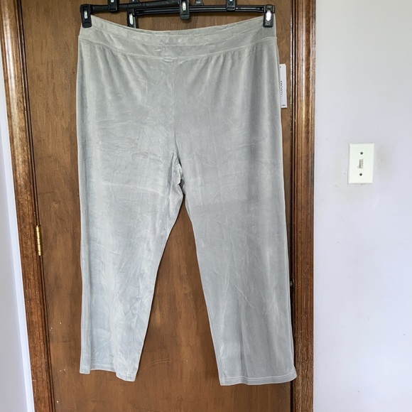 2 pairs Sportelle gray velour velvet soft comfy pull on pant 2X - Picture 7 of 15
